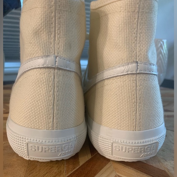 NEW Superga High top canvas swallow tail retro style sneakers size 37 - Picture 8 of 8